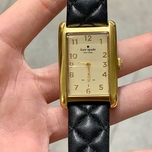 Black and Gold Rectangular Kate Spade Watch